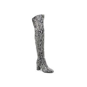 Marc Fisher Womens Darton Tan Black Round Toe Over The Knee Boots Size 7 M